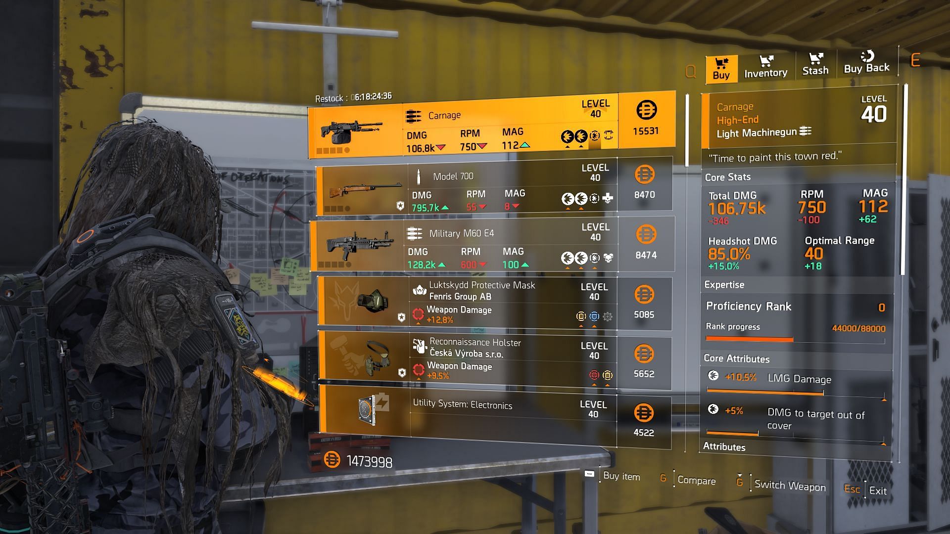 The Division 2 vendor found at the Castle Settlement (Image via Sportskeeda Gaming || Ubisoft)